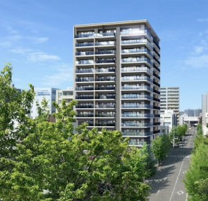 クリオ札幌北4条ミッドグレイス　外観完成予想図