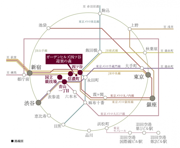 ファイル:ガーデンヒルズ四ツ谷 迎賓の森路線図.jpg