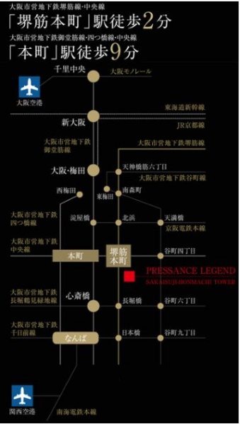 ファイル:プレサンス レジェンド 堺筋本町タワー路線図.JPG