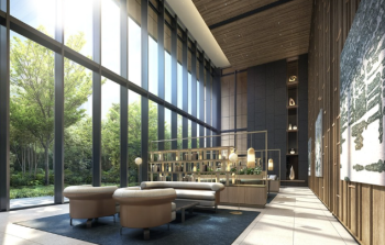 CENTRAL GARDEN TSUKISHIMA THE TOWER　ガーデンラウンジ完成予想CG