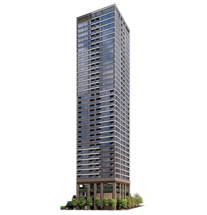 プレミストタワー白金高輪　外観完成予想CG