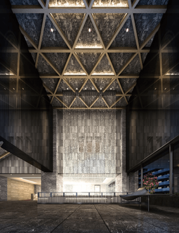 レーベン仙台 THE BRIGHTAS エントランスホール完成予想CG