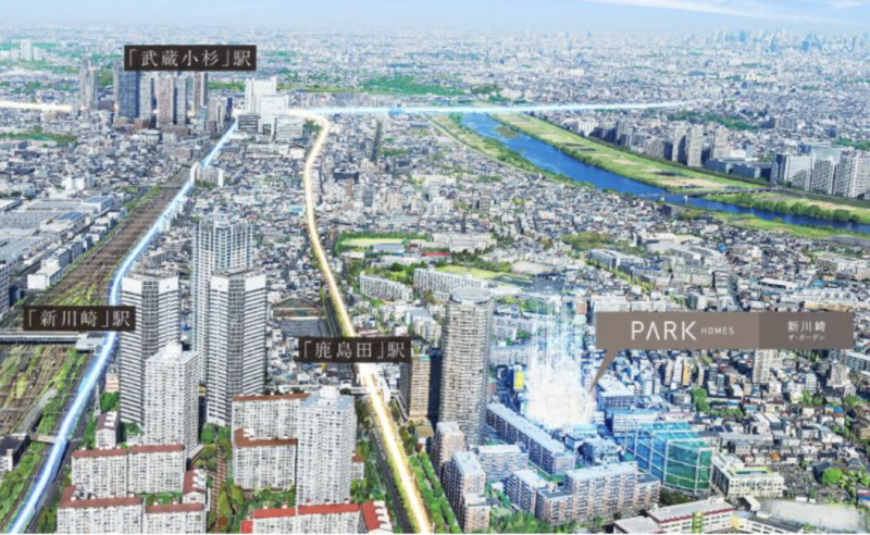 ファイル:パークホームズ新川崎ザ・ガーデン 周辺写真CG合成.png