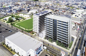 サーパス藤枝青木公園通り　外観（周辺含む）完成予想図