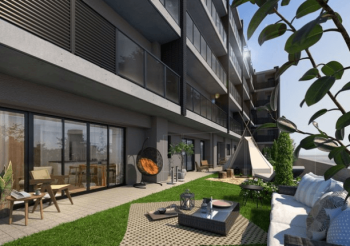 ファインスクェア武蔵境　専用庭完成予想図（1F 一部区画）