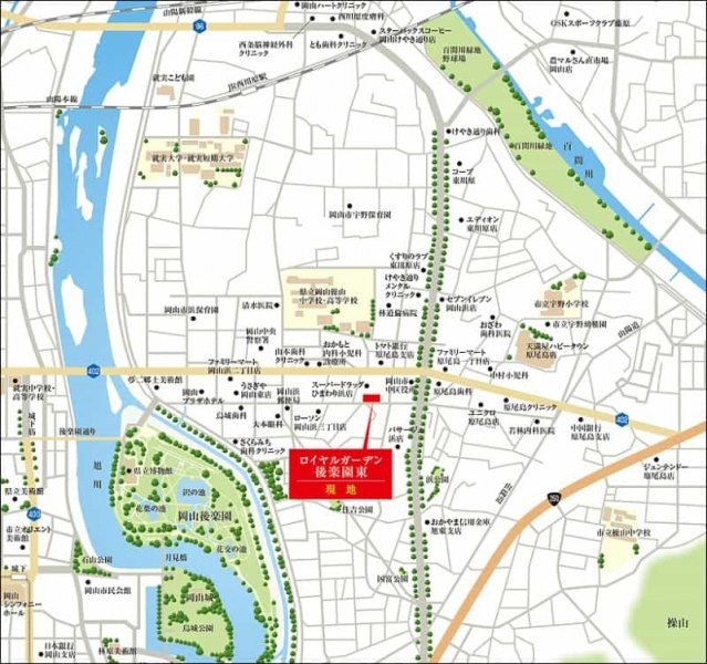 ファイル:現地案内図 後楽園161024.jpg