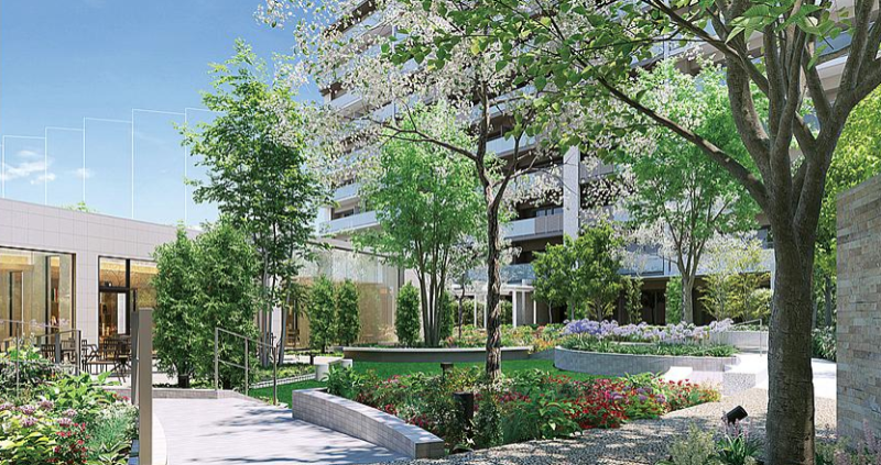 ファイル:ミハマシティ検見川浜 共用棟アプローチ完成予想CG.png