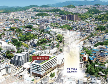 クレヴィア鈴蘭台　周辺空撮合成CG