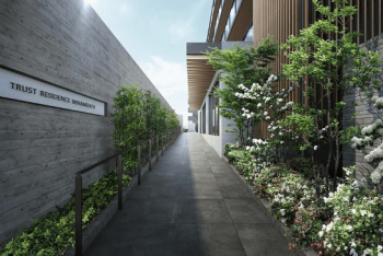 トラストレジデンス南里　エントエランスアプローチ完成予想図