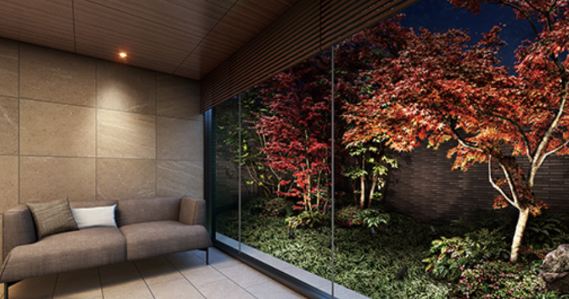 ファイル:デュオヒルズ日根野ザ・プレミアム エントランスホール 中庭 完成予想CG.png