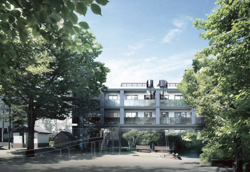 ファイル:ベルジュール杉並井荻パークサイド 外観完成予想図（公園側）.png