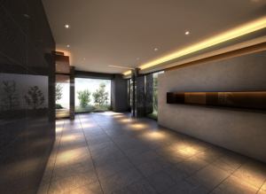 シエリア松山市駅　エントランスホール完成予想CG