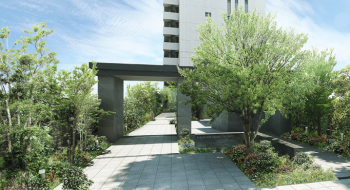 サーパス福山駅ザ・ガーデン　エントエランスアプローチ完成予想図