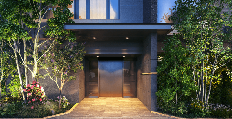 ファイル:プラウド横浜岡野一丁目 エントエランスアプローチ完成予想図.png