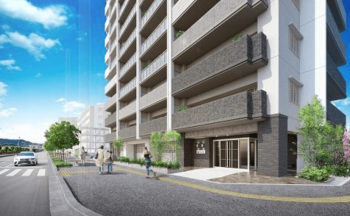 レーヴグランディ東浜Sea＆Park　エントエランスアプローチ完成予想図