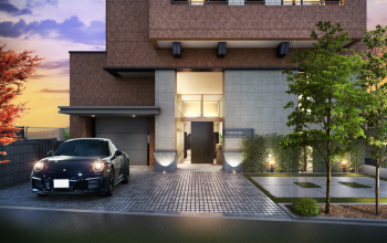 ワコーレ芦屋THE SUITE　エントランスアプローチ完成予想CG