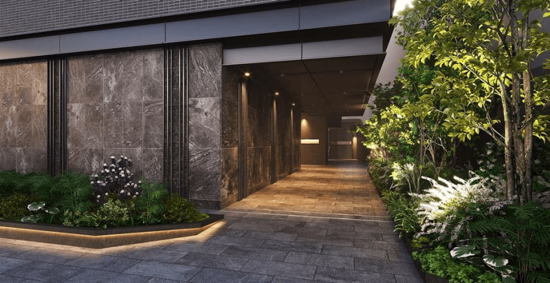 ファイル:ザ・パークハウス 大倉山 エントエランスアプローチ完成予想図.png