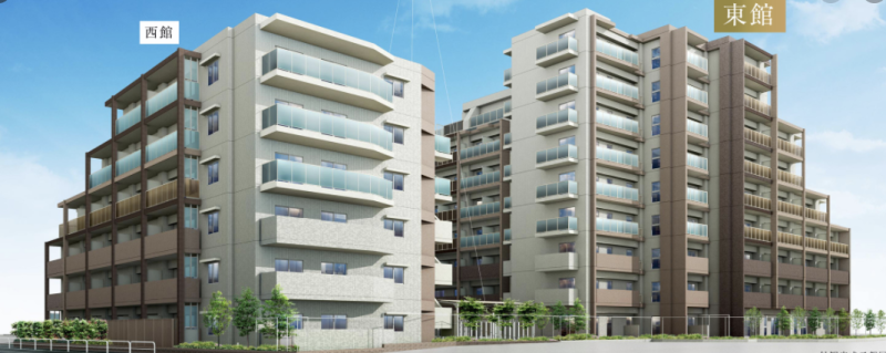 ファイル:パレステージ江北III東館 外観完成予想図（東館・西館）.png