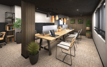 プラウド町屋　ワークラウンジ完成予想図