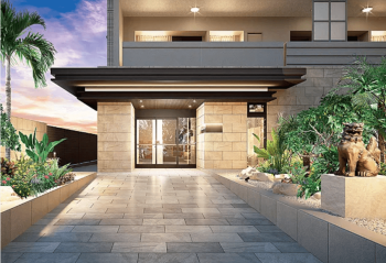 アルファステイツ那覇古波蔵　エントエランスアプローチ完成予想図