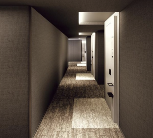 THE HIGH HORIE　内廊下完成予想図