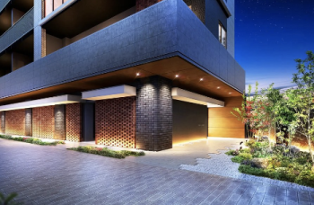 サンパーク黒崎駅レジデンス　エントエランスアプローチ完成予想図