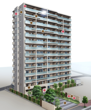 ブランシエラ四街道駅前　外観完成予想CG