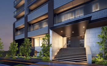 リストレジデンス横濱桜木町　エントエランスアプローチ完成予想図