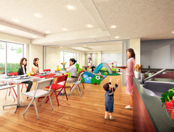ウエリス浦和美園　コミュニティルーム キッズルーム完成予想CG（ノーステラス）