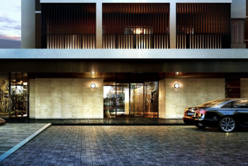 グランリビオ沢見ザ・レジデンス　エントランス外観完成予想CG