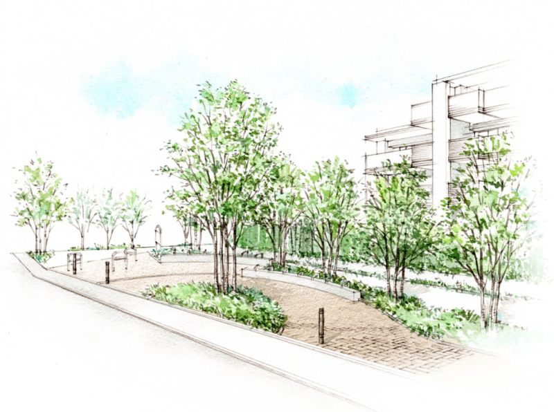 ファイル:プラウド杉並方南町 提供公園イメージイラスト.png