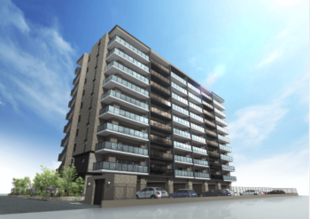 オーヴィジョン新山口駅西　外観完成予想図1