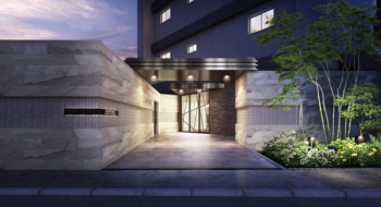 サンパークわさだ中央グラッセ　エントランスアプローチ完成予想CG