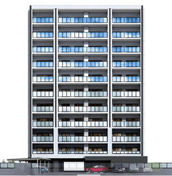 クリーンリバーフィネス幌西レジデンス　外観完成予想図