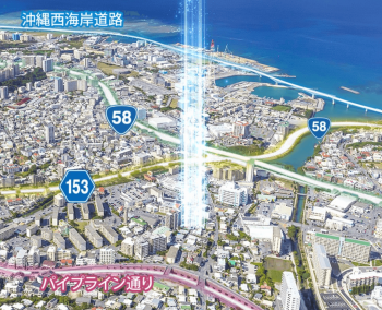 アルファスマート牧港　周辺写真CG合成