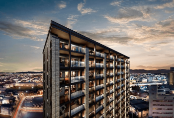 レーベン弘前 THE MID TOWER　外観完成予想図1