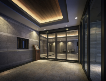 CLUB THE.平尾駅前　風除室完成完成予想図