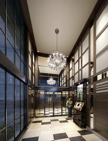 クレアホームズ グラン岩崎 ザ・レジデンス　エントランス完成予想CG