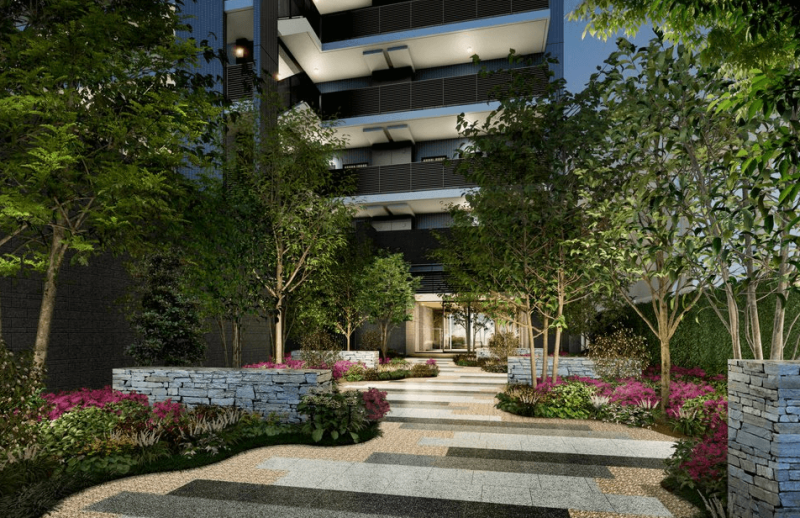 ファイル:ブランシエラ高崎 エントエランスアプローチ完成予想図.png