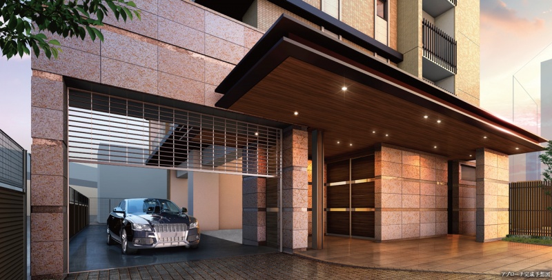 ファイル:ユニハイム阿倍野 松崎町レジデンスエントランスアプローチ.jpg