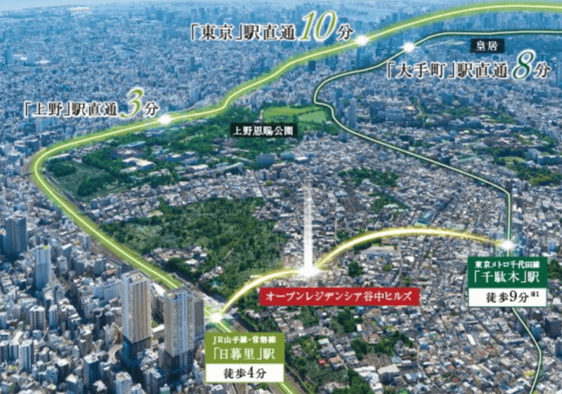 ファイル:オープンレジデンシア谷中ヒルズ 周辺写真CG合成.png