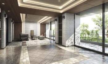 ザ・パークハウス 上野毛テラスエントエランスホール完成予想図