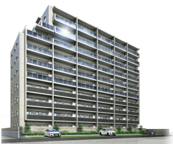 ファミリアーレ平安通　外観完成予想CG