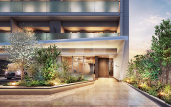 デュオヴェール仙台上杉　エントランスアプローチ完成予想CG