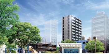 ファミリアーレ尾頭橋レジデンス　外観完成予想図2