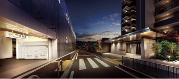 ローレルコート花園ステーションゲート　エントエランスアプローチ完成予想図