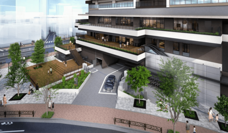 ファイル:プラウドタワー平井 エントエランスアプローチ完成予想図.png