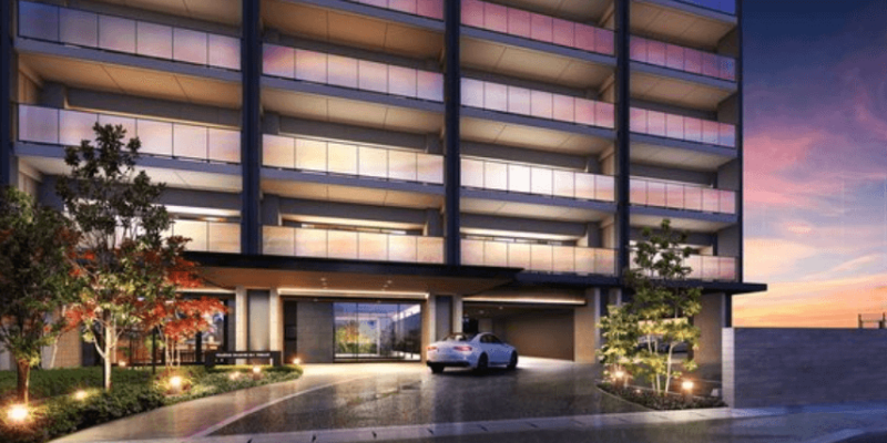 ファイル:ポレスター今泉スカイテラス エントエランスアプローチ完成予想図.png