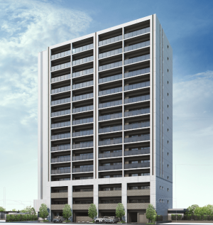 サーパス福山駅ザ・ガーデン　外観完成予想図