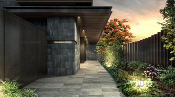 クリオ市谷柳町　エントランスアプローチ完成予想CG